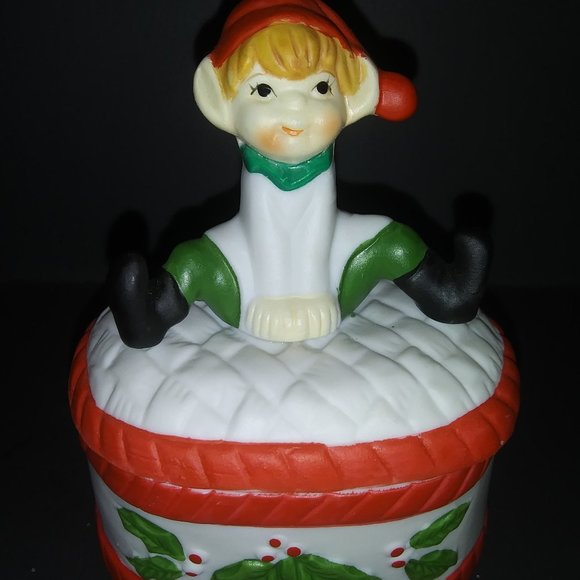 Elf on a trinket box too cute - Picture 1 of 15